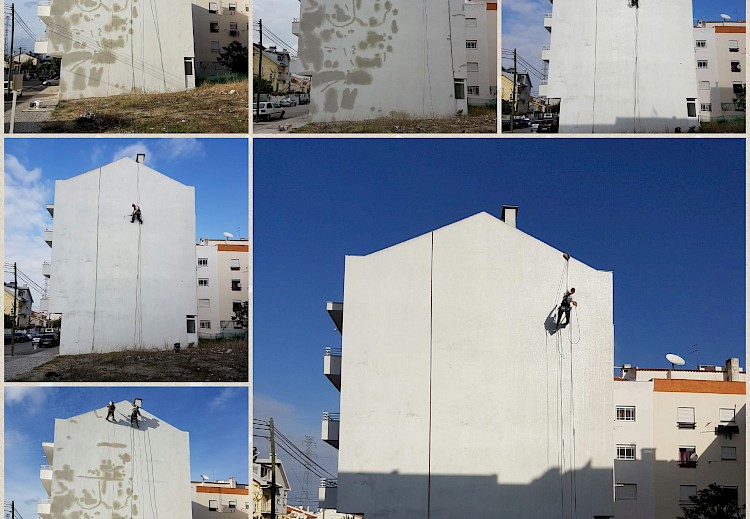 Reparação e Pintura de uma empena