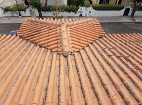 Lavagem das telhas e impermeabilizar as telhas